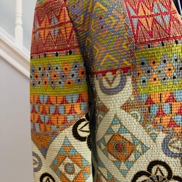 Vintage Mary MCFADDEN Couture 100% Silk Printed Jacket S - Picture 3 of 10